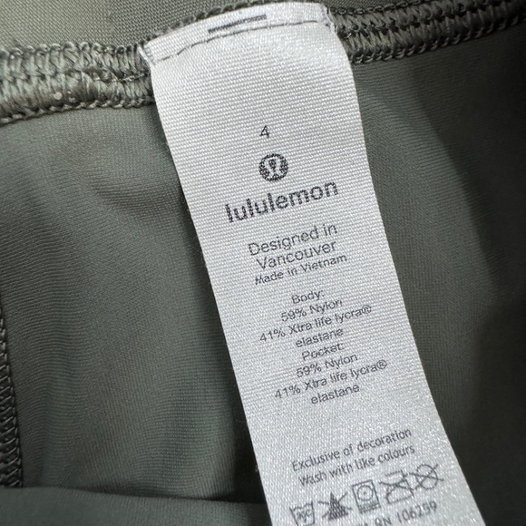 lululemon athletica Women's Bike Shorts in Olive - Picture 9 of 9